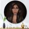 Designart - Portrait of African American Woman IV - Modern Metal Circle Wall Art